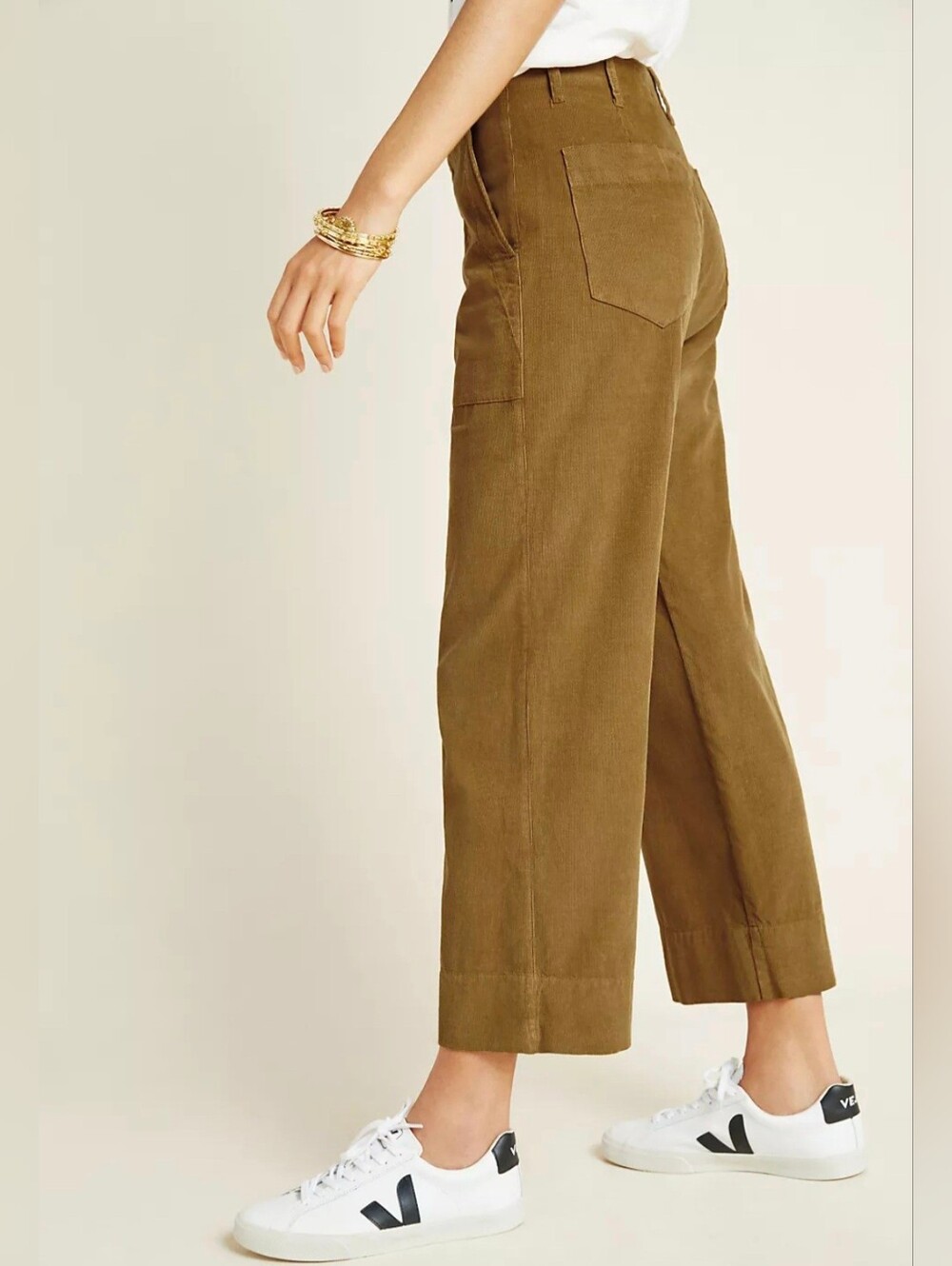 Velvet By GVera Cropped Wide-Leg Corduroy Pants Size 8 - Picture 12 of 13